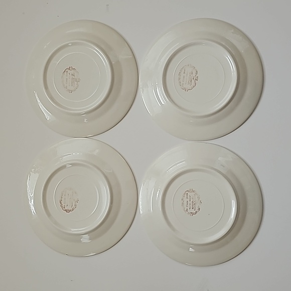 8 Pc Vintage Old Classic Prints Ohio Brown Transferware 6" Bowls, 7.25" Plates - Picture 10 of 16